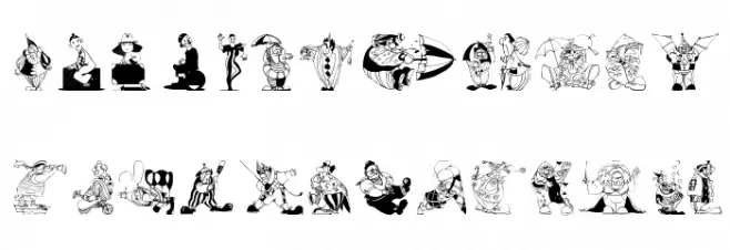 Clowns Font Litere mari