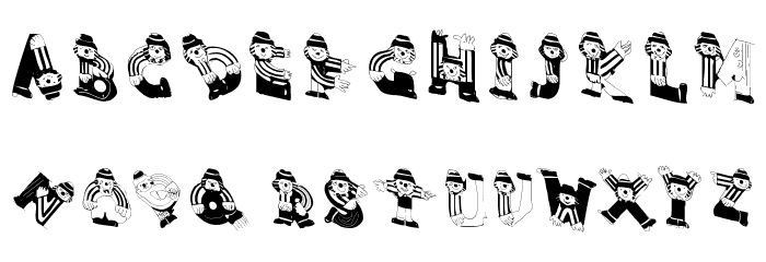 ClownsAlphaBeta Font LOWERCASE