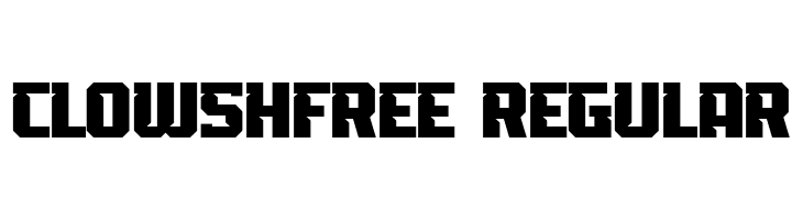 Clowsh-Free Regular  Free Fonts Download