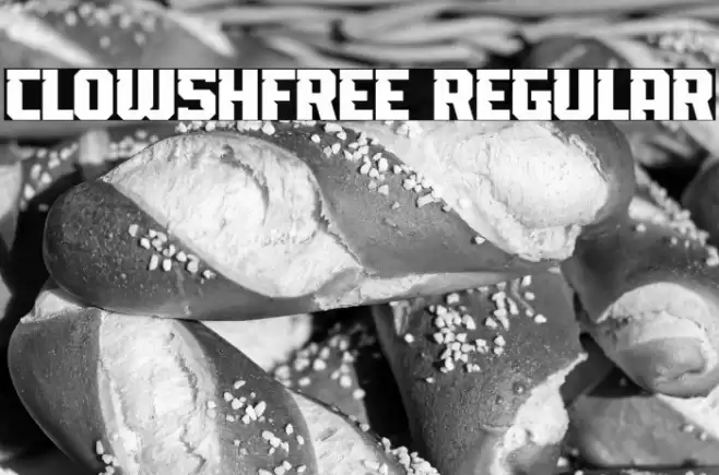 Clowsh-Free Regular Font examples