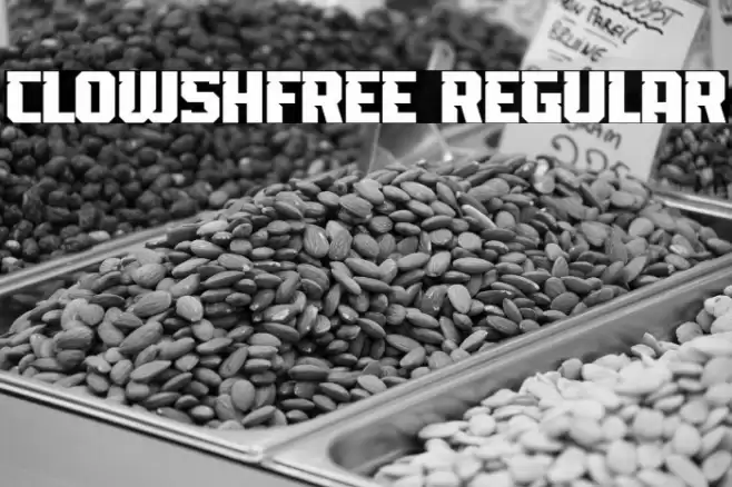 Clowsh-Free Regular Font examples