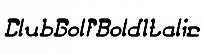 Club Golf Bold Italic  les polices de caractères gratuit tlcharger