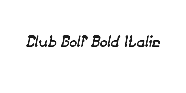 Club Golf Bold Italic Logo