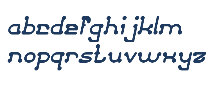 Club Golf Bold Italic Lowercase