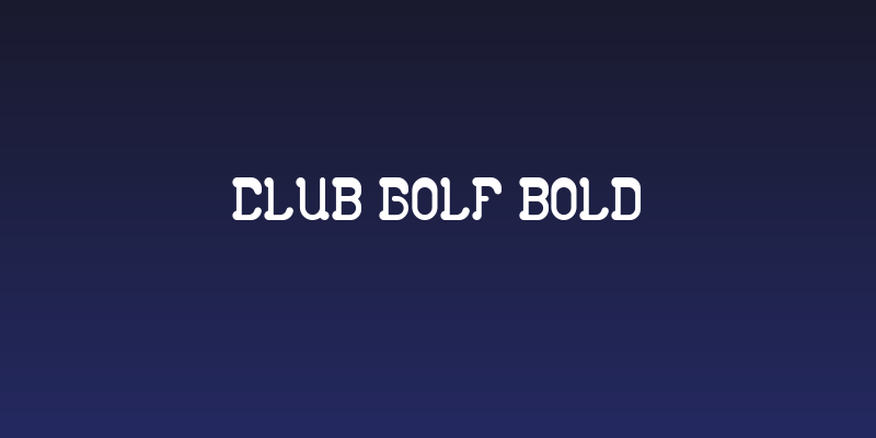 Club Golf Bold Social Header