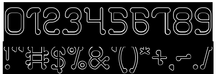 Club Golf-Hollow-Inverse Font OTHER CHARS
