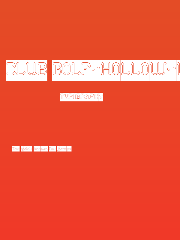 Club Golf-Hollow-Inverse Poster