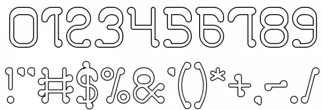 Club Golf-Hollow Font OTHER CHARS