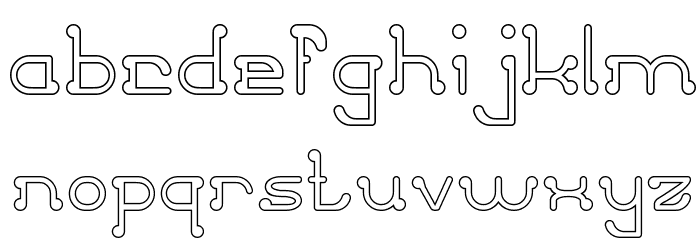 Club Golf-Hollow Font LOWERCASE