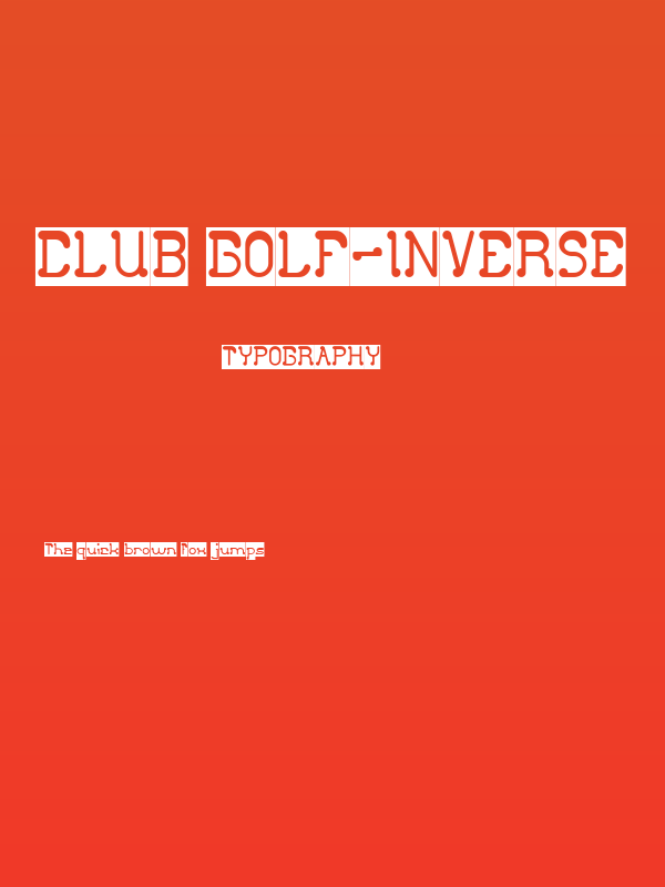 Club Golf-Inverse Poster