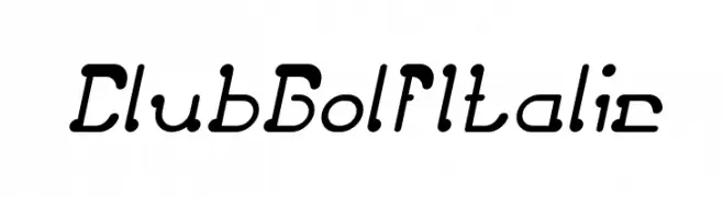 Club Golf Italic  Скачать бесплатные шрифты