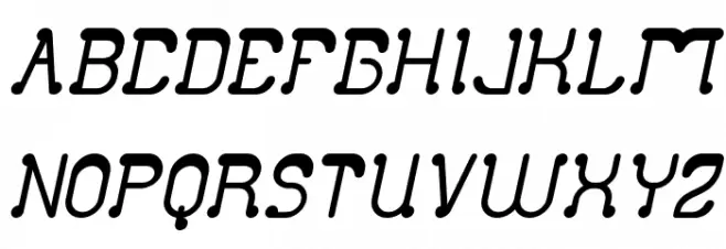 Club Golf Italic Fonte MAIÚSCULAS