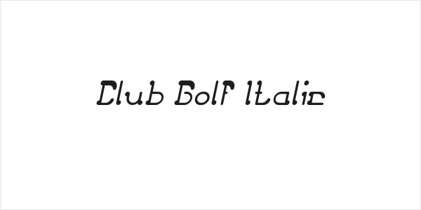 Club Golf Italic Logo