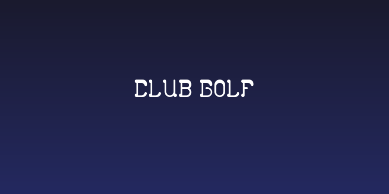 Club Golf Social Header