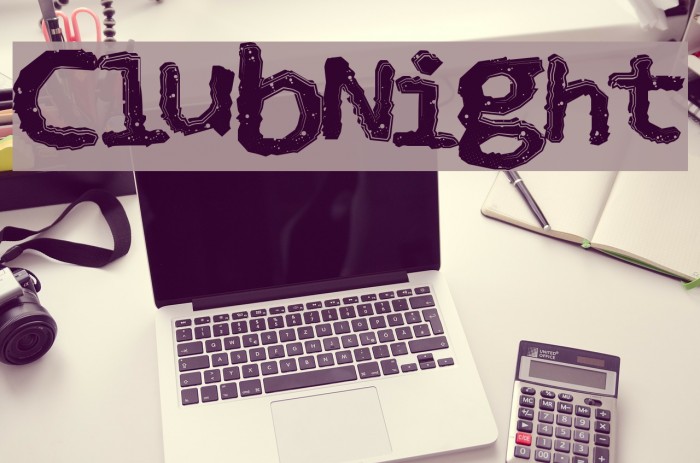 ClubNight Font examples