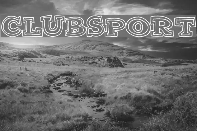 ClubSport Font examples