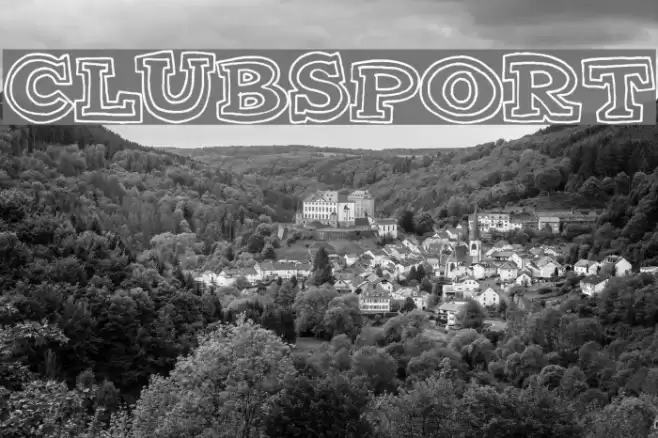 ClubSport Font examples