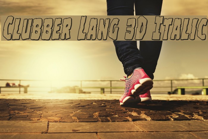 Clubber Lang 3D Italic Font examples