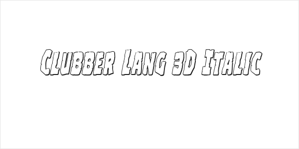 Clubber Lang 3D Italic Logo
