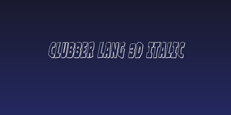 Clubber Lang 3D Italic Social Header