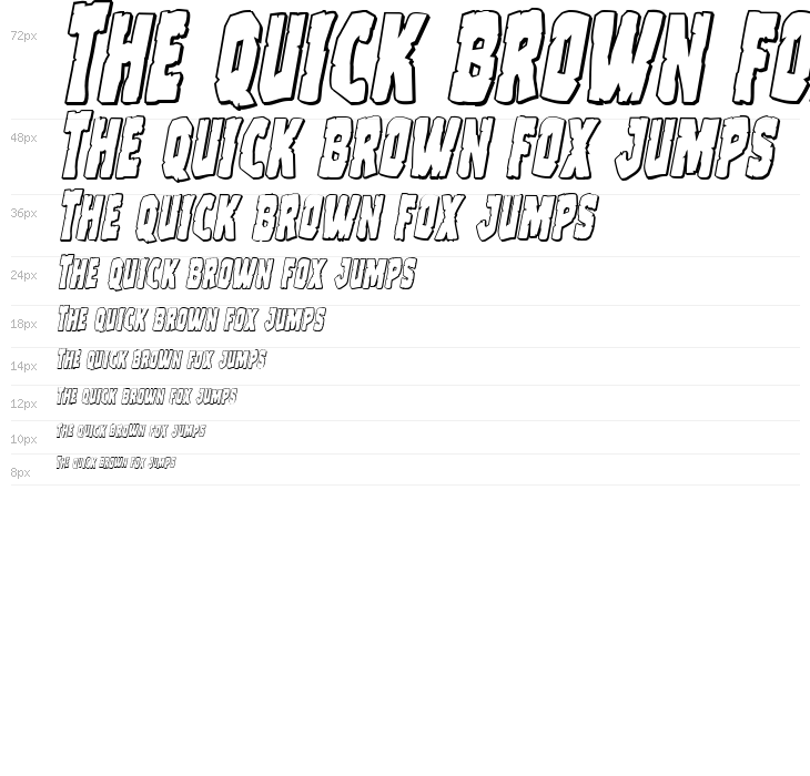 Clubber Lang 3D Italic Waterfall