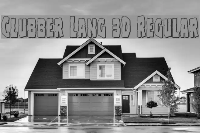 Clubber Lang 3D Regular Font examples