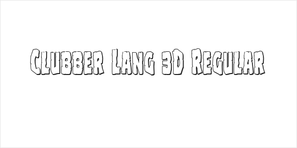 Clubber Lang 3D Regular Logo
