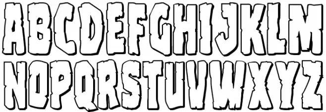 Clubber Lang 3D Regular फ़ॉन्ट लोअरकेस