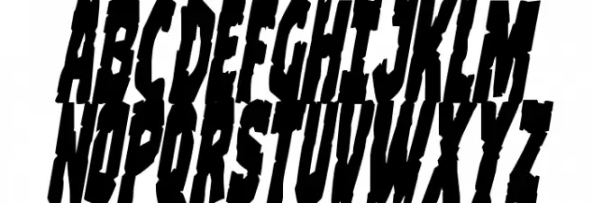 Clubber Lang Condensed Italic Шрифта ВЕРХНИЙ