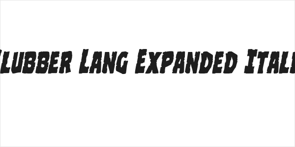 Clubber Lang Expanded Italic Logo