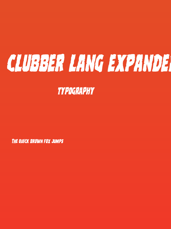 Clubber Lang Expanded Italic Poster