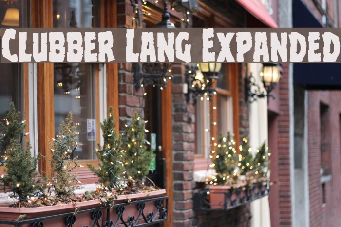 Clubber Lang Expanded Font examples