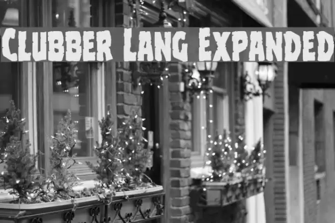 Clubber Lang Expanded Font examples