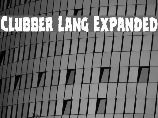 Clubber Lang Expanded Font examples