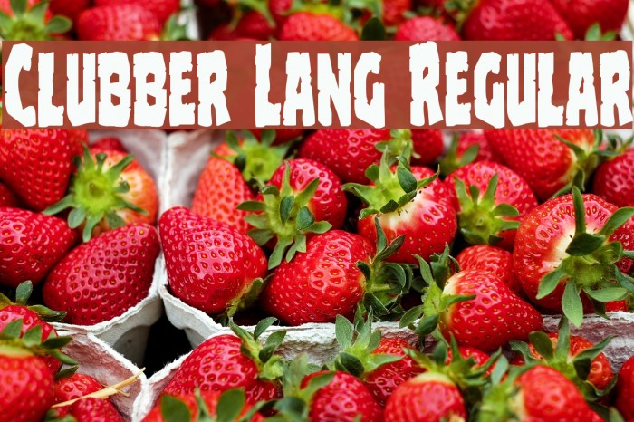 Clubber Lang Regular फ़ॉन्ट examples