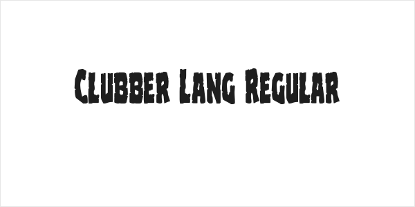 Clubber Lang Regular Logo