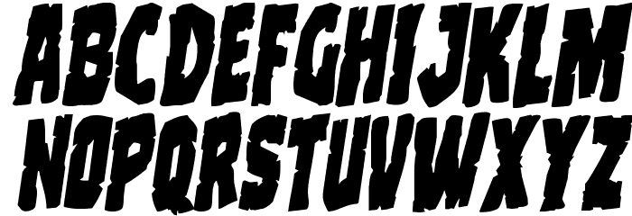 Clubber Lang Rotalic Font LOWERCASE