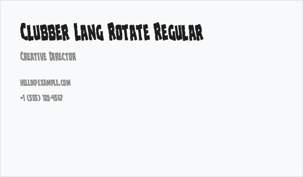 Clubber Lang Rotate Regular Business Card