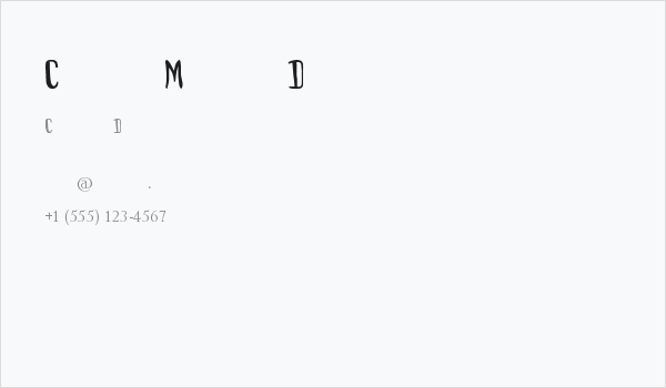 Clumsy Matilda Demo Business Card