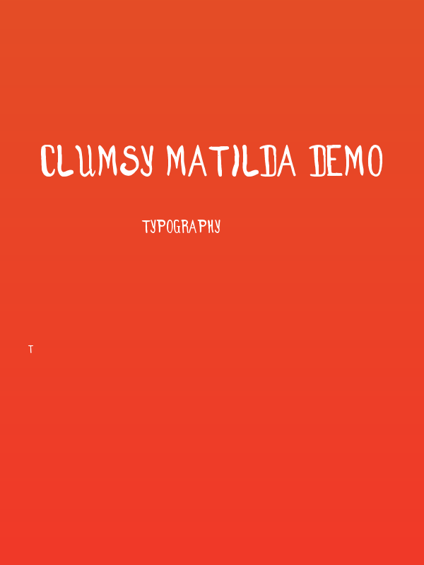 Clumsy Matilda Demo Poster
