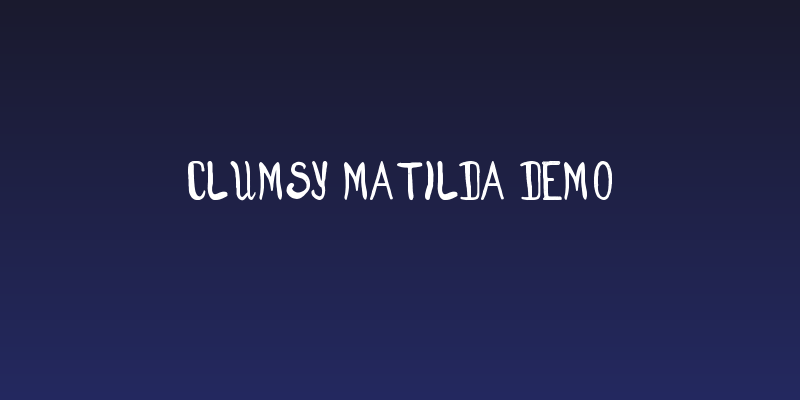 Clumsy Matilda Demo Social Header