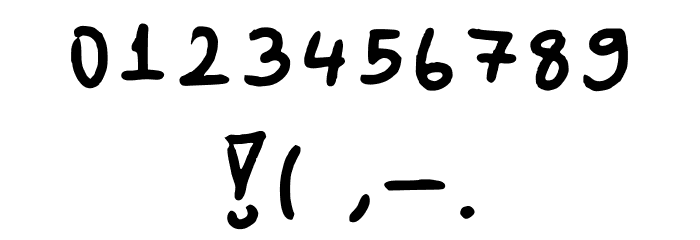 Clumsy Regular Font OTHER CHARS