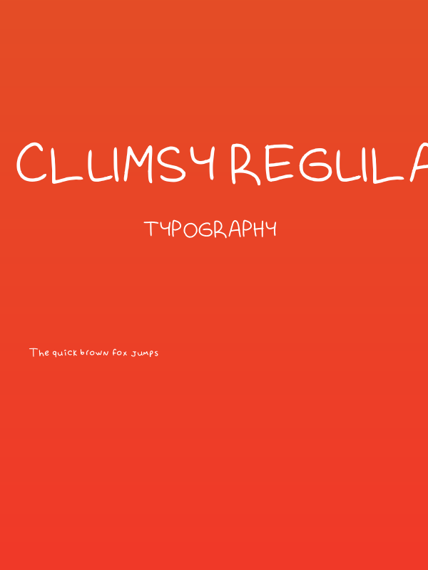 Clumsy Regular Poster