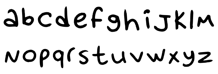 Clumsy Regular Font LOWERCASE