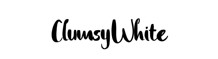 Clumsy White  Frei Schriftart Herunterladen