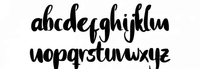 Clumsy White Schriftart Kleinbuchstaben