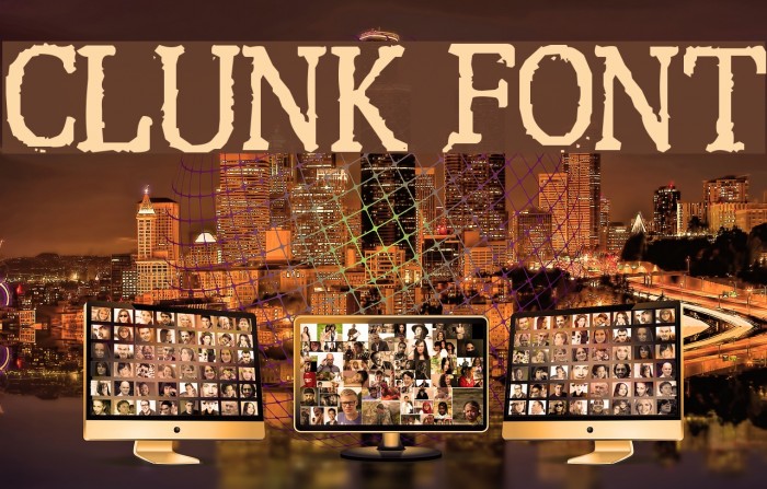 Clunk Font examples