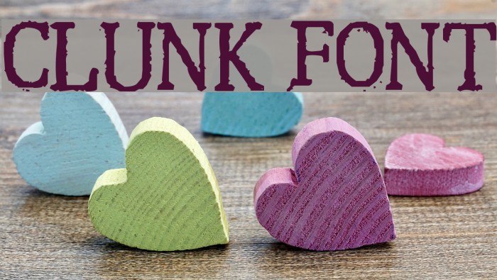 Clunk Font examples