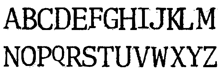 Clunk Font LOWERCASE
