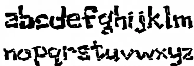 Clunky फ़ॉन्ट लोअरकेस